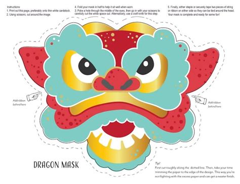 Printables - Chinese New Year Dragon Mask Craft | HP® Official Site