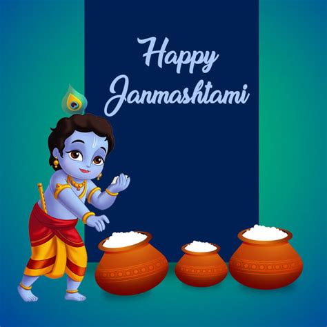 Krishna Janmashtami PNG Transparent, Krishna Janmashtami Greeting Card, Load Krishna, Krishna ...