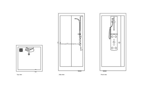 Walk-In Shower, AutoCAD Block - Free Cad Floor Plans