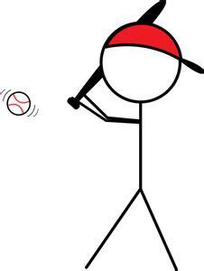 Baseball Clipart Image: Clip Art Illustration of a Stick Figure boy ...
