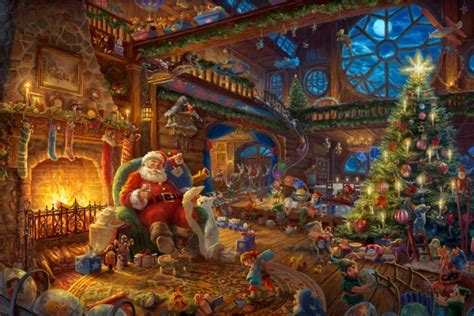 Santa Claus Paintings & Wall Art | Thomas Kinkade Carmel & Monterey