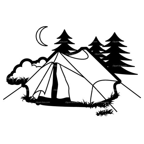 Free Camping Tent Clipart Black And White, Download Free Camping Tent Clipart Black And White ...