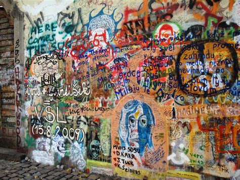 Fotos gratis : pared, paz, Praga, vistoso, pintada, arte callejero, art, mural, John Lennon ...