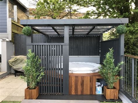 Hot Tub Pergola - Design Ideas, DIY Building Costs + 60 Photos