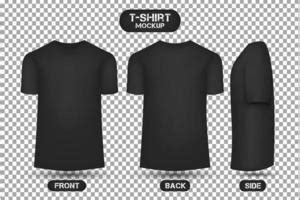 Plain Black T Shirt Front And Back