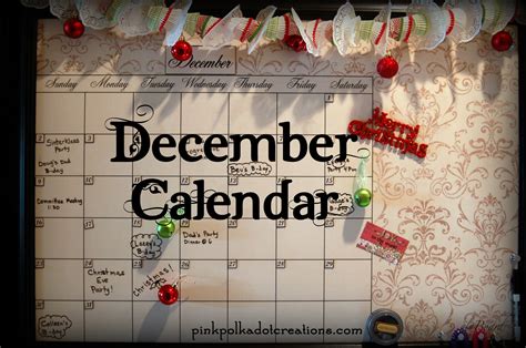 December Calendar Ideas - Pink Polka Dot Creations