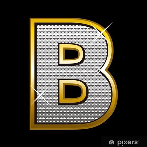 Sticker Bling bling font type_letter B - PIXERS.UK