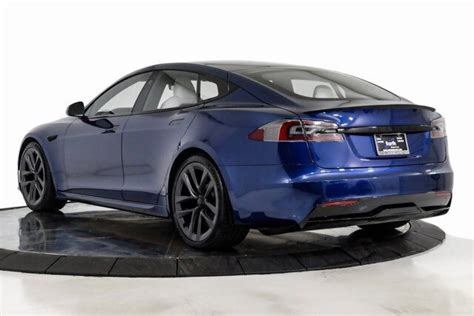 2022 Tesla Model S Plaid 3288 Miles Deep Blue Metallic 4d Hatchback Electric Aut - Used Tesla ...