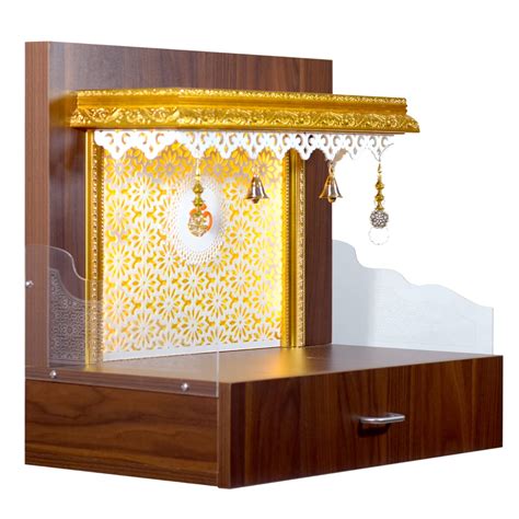 Buy The Mandir Store Designer Wooden Mandir for Home/Temple Home/Pooja Mandir with Lights Online ...