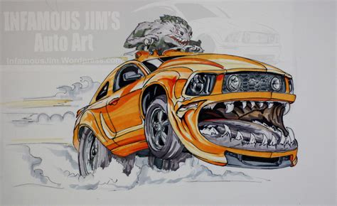 Mustang Car Drawing at GetDrawings | Free download