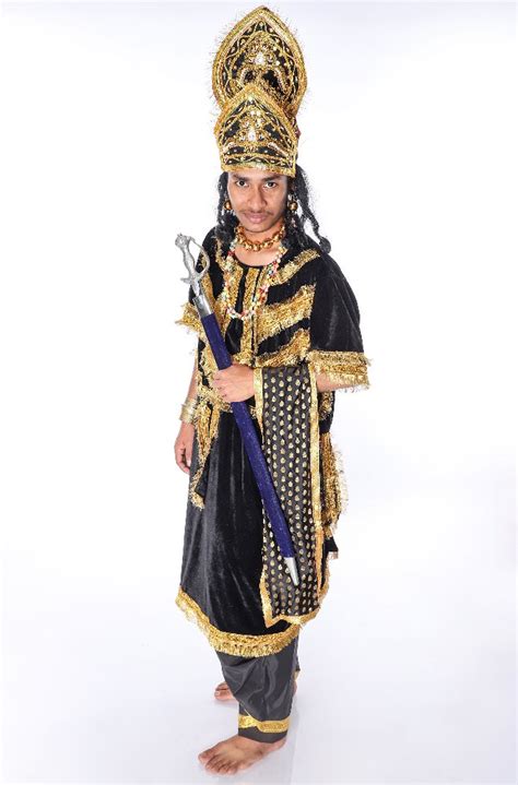 Satin-Velvet Black Ravan Fancy Dress Costume at Rs 999 in Greater Noida | ID: 21332089762