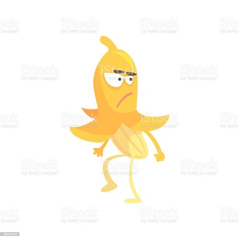 Cute Angry Banana Cartoon Funny Fruit Character Vector Illustration Stock Illustration ...