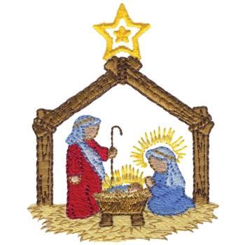 Nativity Scene | Christmas embroidery designs, Commercial embroidery, Christmas embroidery