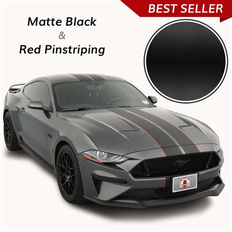 Rally Racing Stripes (with Optional Pinstriping) for a Ford Mustang (2 ...