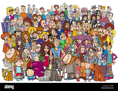 Cartoon People Crowd High Resolution Stock Photography and Images - Alamy