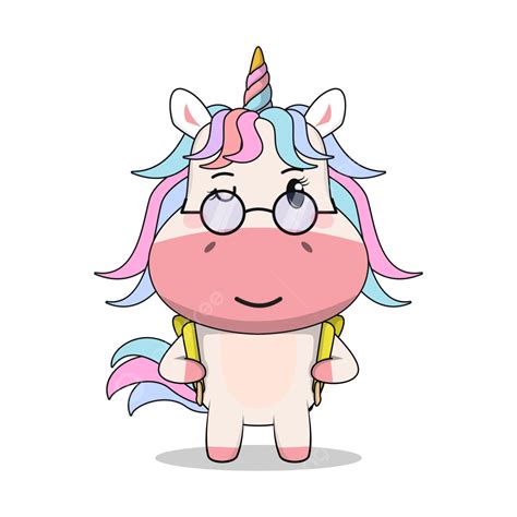 Cute Unicorn Cartoon School, Unicorn Clipart, Cute Clipart, Cartoon Clipart PNG and Vector with ...