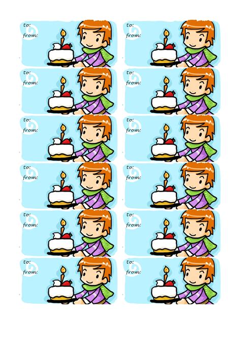 Birthday Cake Gift Tag Template Download Printable PDF | Templateroller