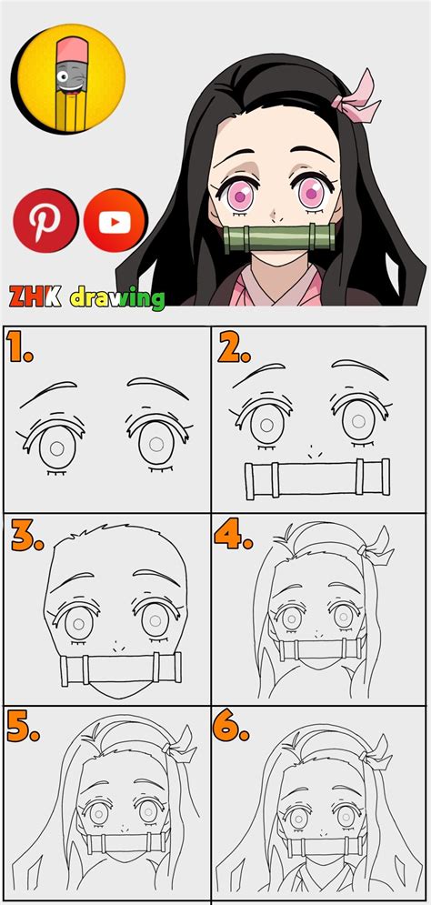 Nezuko easy drawing