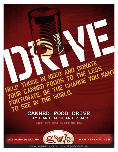 Tg080079 canned food drive flyer