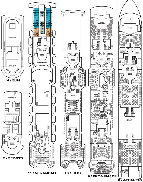 Decks: Carnival Fascination Deck Plan