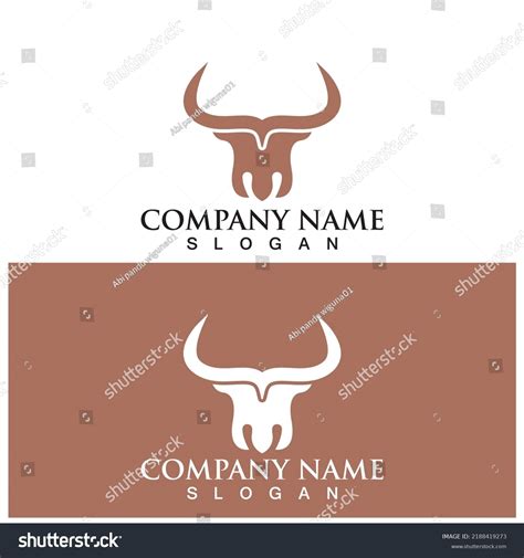 Minimalist Bull Logo Icon Vector Illustration Stock Vector (Royalty ...