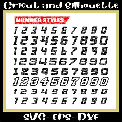 Motocross Number Font Style svg files /Racing Plate | Etsy