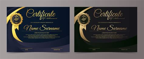 Black and gold certificate template set 1217341 Vector Art at Vecteezy