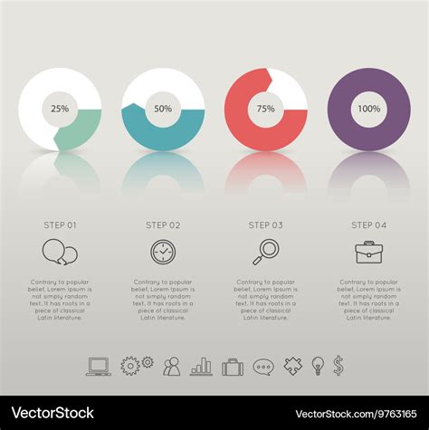 Modern infographic for 4 step Royalty Free Vector Image