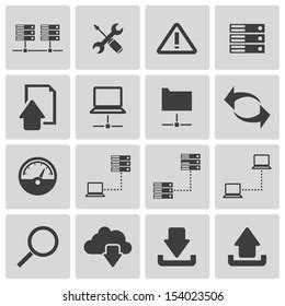 Vector Black Ftp Icon Set Stock Vector (Royalty Free) 154023506 ...