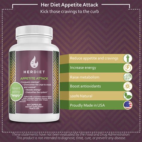 Her Diet Appetite Attack - Weight Loss Pills for Women - Ultra Strength Appetite Suppressant ...