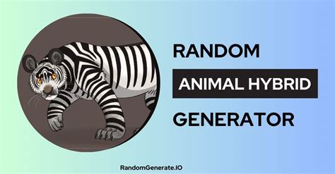 Random Animal Hybrid Generator 🐘