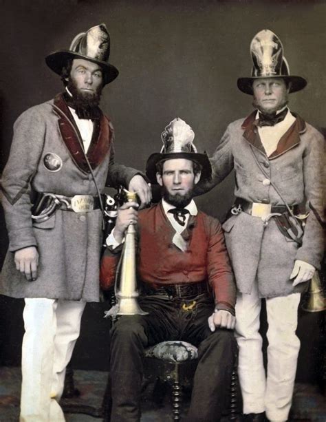 1855 Fire Chief With Firemen Fire Fighters in Uniform South Carolina Old Classic Vintage Photo ...