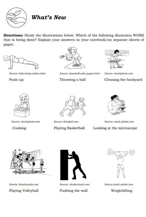 Study the illustrations below. Which of the following illustrates WORK ...