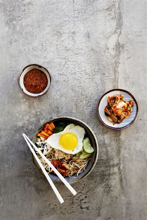 Korean Bibimbap with Kochujang Sauce + Vegan Kimchi | Food, Food ...