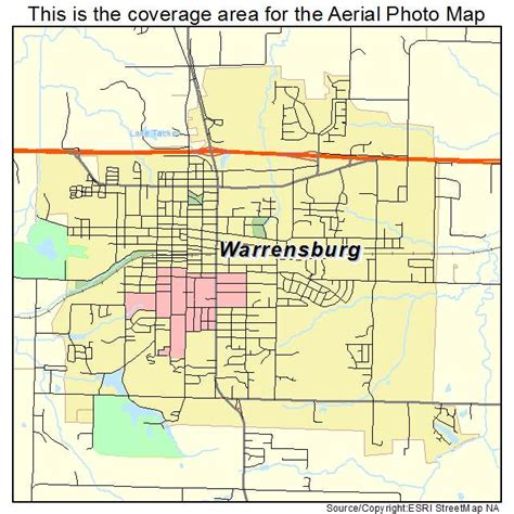 Aerial Photography Map of Warrensburg, MO Missouri