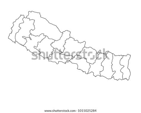 Nepal Outline Map Detailed Isolated Vector Stock Vector (Royalty Free ...