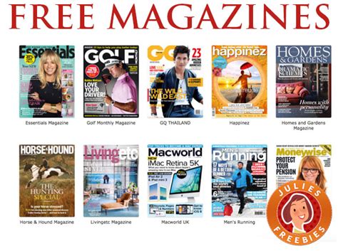 Read 100's of FREE Magazines Online - Julie's Freebies