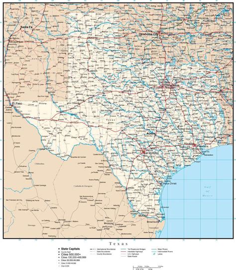 Texas map in Adobe Illustrator vector format – Map Resources