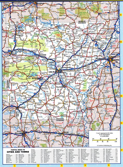 Map of Arkansas roads and highways.Large detailed map of Arkansas with ...