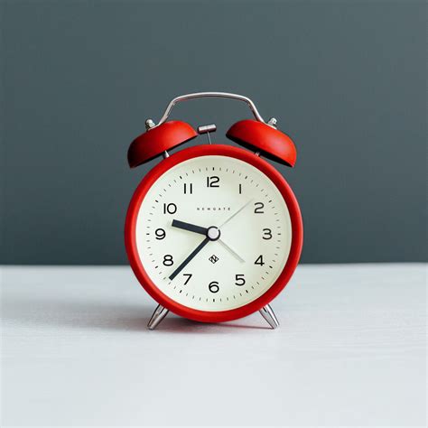 Bright Colourful Modern Alarm Clock | Red | Newgate | Echo 134FER - Homeware | Red clock, Alarm ...