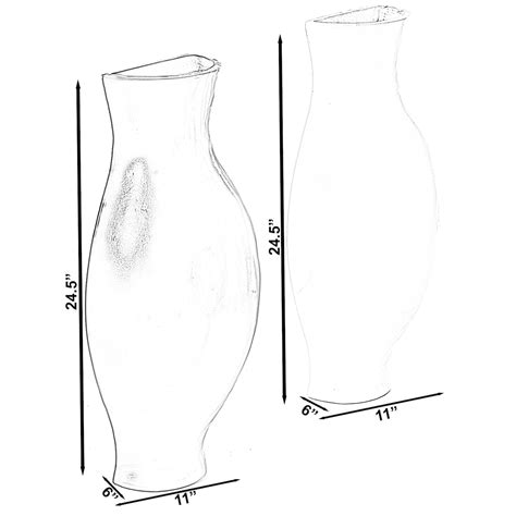 Tall Narrow Vase, Sleek Split Vase, Modern Floor Vase, Decorative Gift, Vase for Interior Design ...