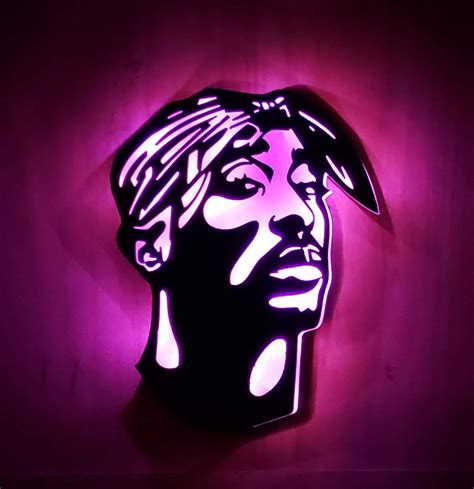 Tupac Shakur 2pac Man Cave Sign LED Wall Sign Custom Bar | Etsy | Man cave wall art, Custom bar ...