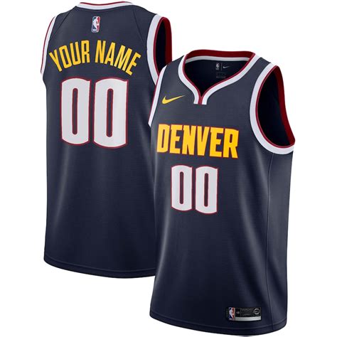 Nike Denver Nuggets Navy Custom Swingman Jersey - Icon Edition