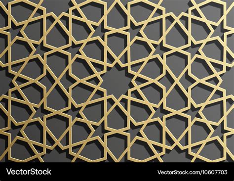 Seamless islamic pattern 3d traditional arabic Vector Image