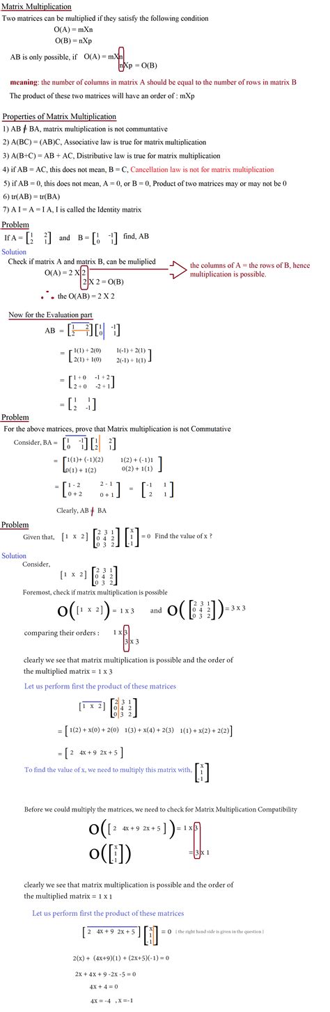 Matrix Multiplication – International Math Education