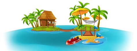 Background scene with two islands 419227 Vector Art at Vecteezy