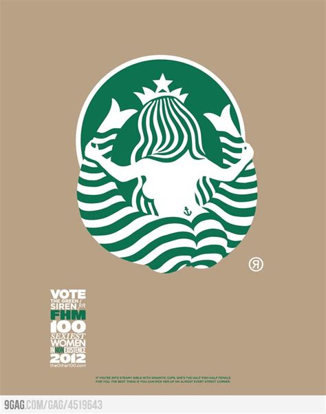 Starbucks logo from the back... | Starbucks logo, Funny logo, Starbucks