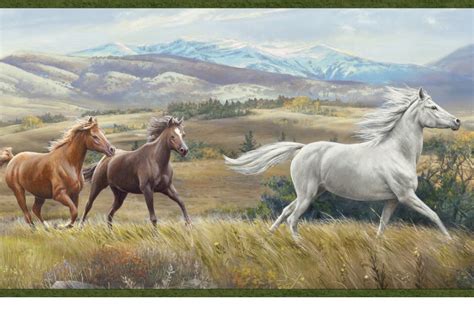 878321 Open Range Horses Wallpaper Border - Walmart.com - Walmart.com