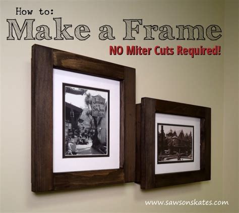 DIY No Miter Cut Picture Frame