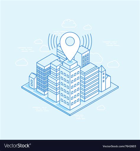 Isometric city Royalty Free Vector Image - VectorStock